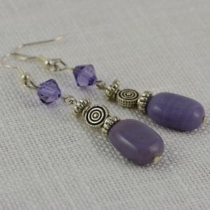 Purple Swarovski Earrings 14