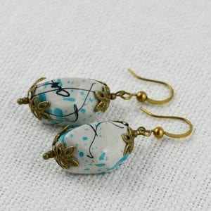 Spray Painted Turquoise Earrings 22