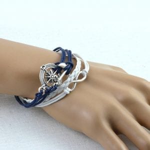 Anchor Infinity Silver Bracelet 20