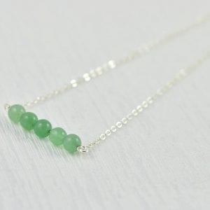 Green Aventurine Gemstone Silver Necklace 28