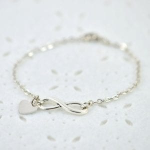 Infinity Silver Heart Bracelet - Charm, Elegant Simple Bracelet 19