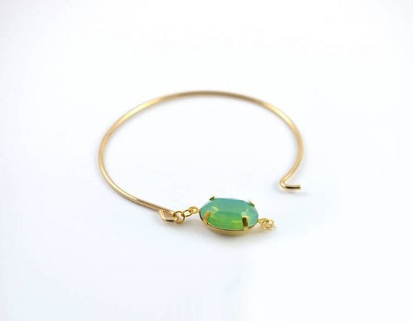 Mint Green Bangle Charm Bracelet 20