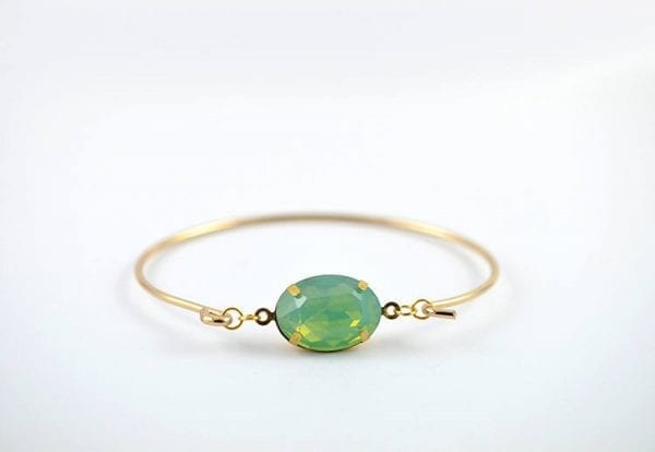 Mint Green Bangle Charm Bracelet 21