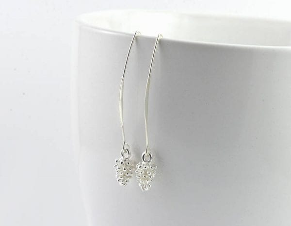 Dainty Silver Earrings - Bridesmaids, Dangle, Simple 17