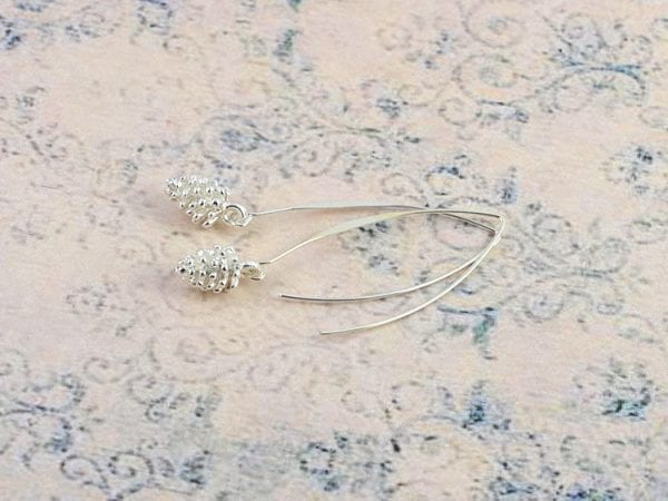 Dainty Silver Earrings - Bridesmaids, Dangle, Simple 18