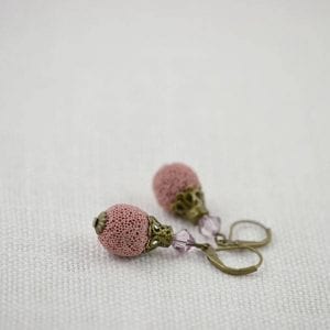 Pink Lava Swarovski Diffuser Earrings