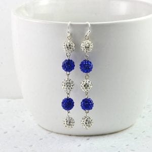 Sapphire Blue Crystal Earrings
