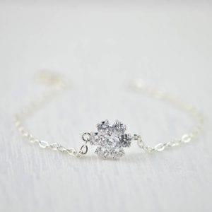 Silver Bridal Bracelet - Cubic Zirconia, Wedding, Bridesmaids Jewellery