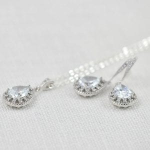 Silver Zirconia Bridal Jewellery Set