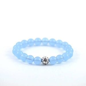 Sterling Silver Blue Quartz Bracelet - Light Blue Bracelet, Precious Stone Bridesmaids Bracelet 20